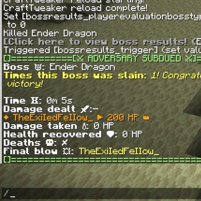 Boss Results