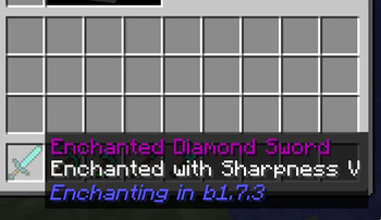 Enchanting in Beta Minecraft