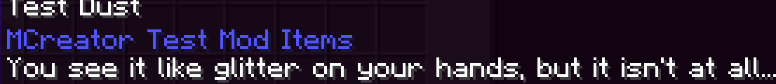 MCreator Test Mod