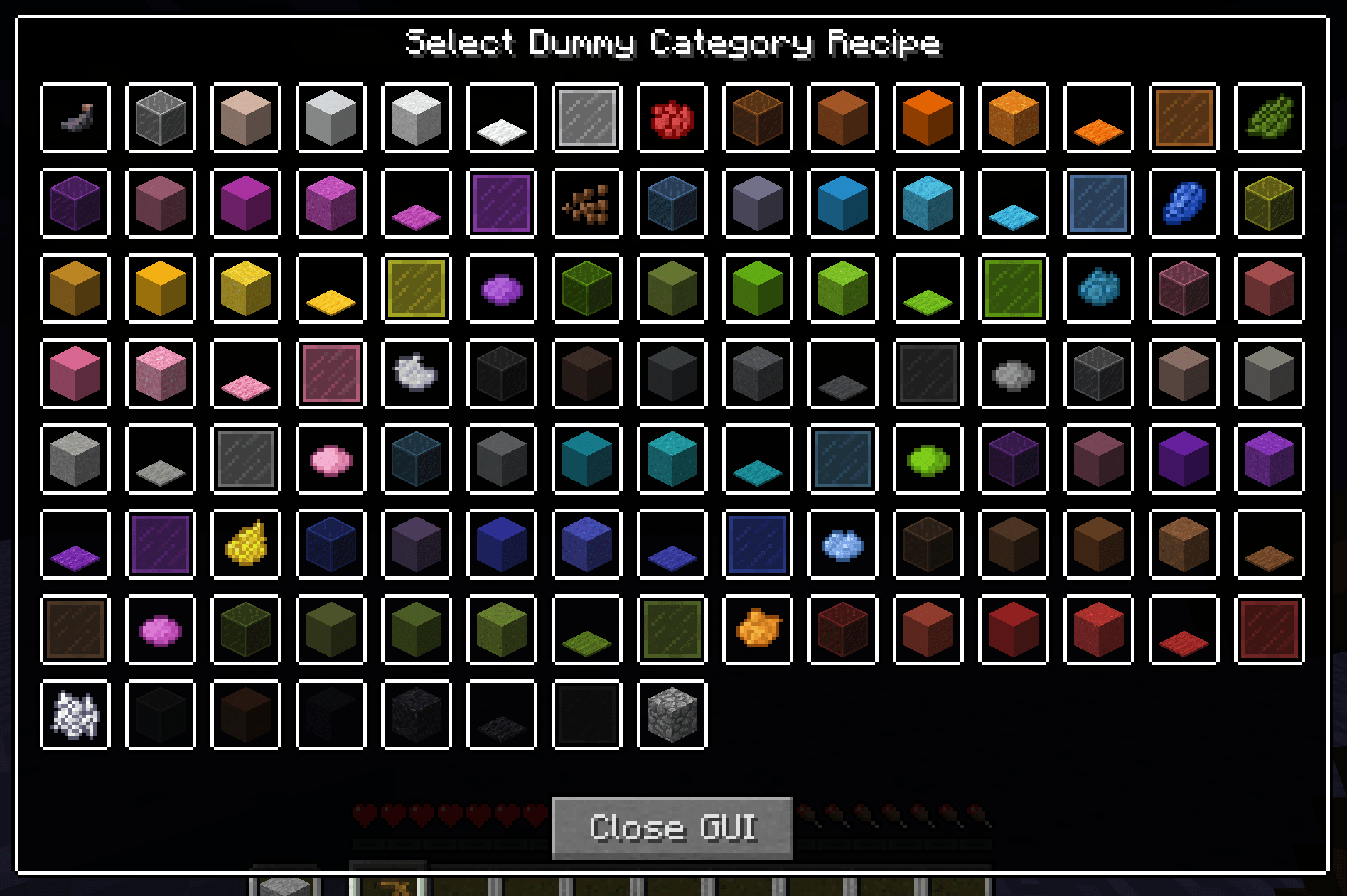 SelectionGUI Crafting - Continued