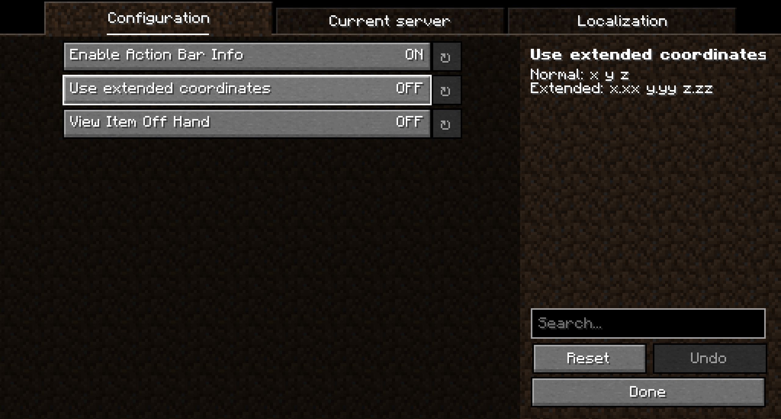 Action Bar Info