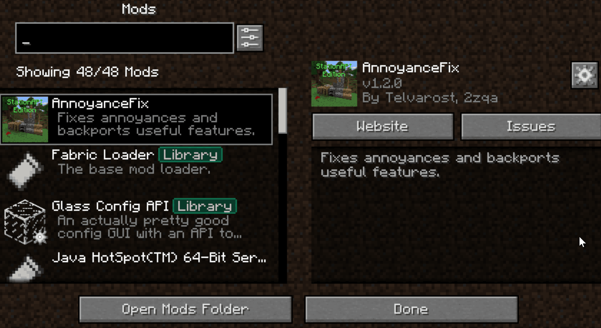 AnnoyanceFix StationAPI Edition