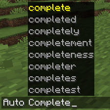 Auto Complete