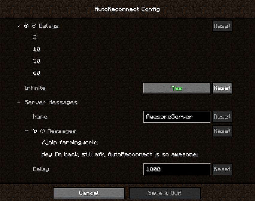 AutoReconnect
