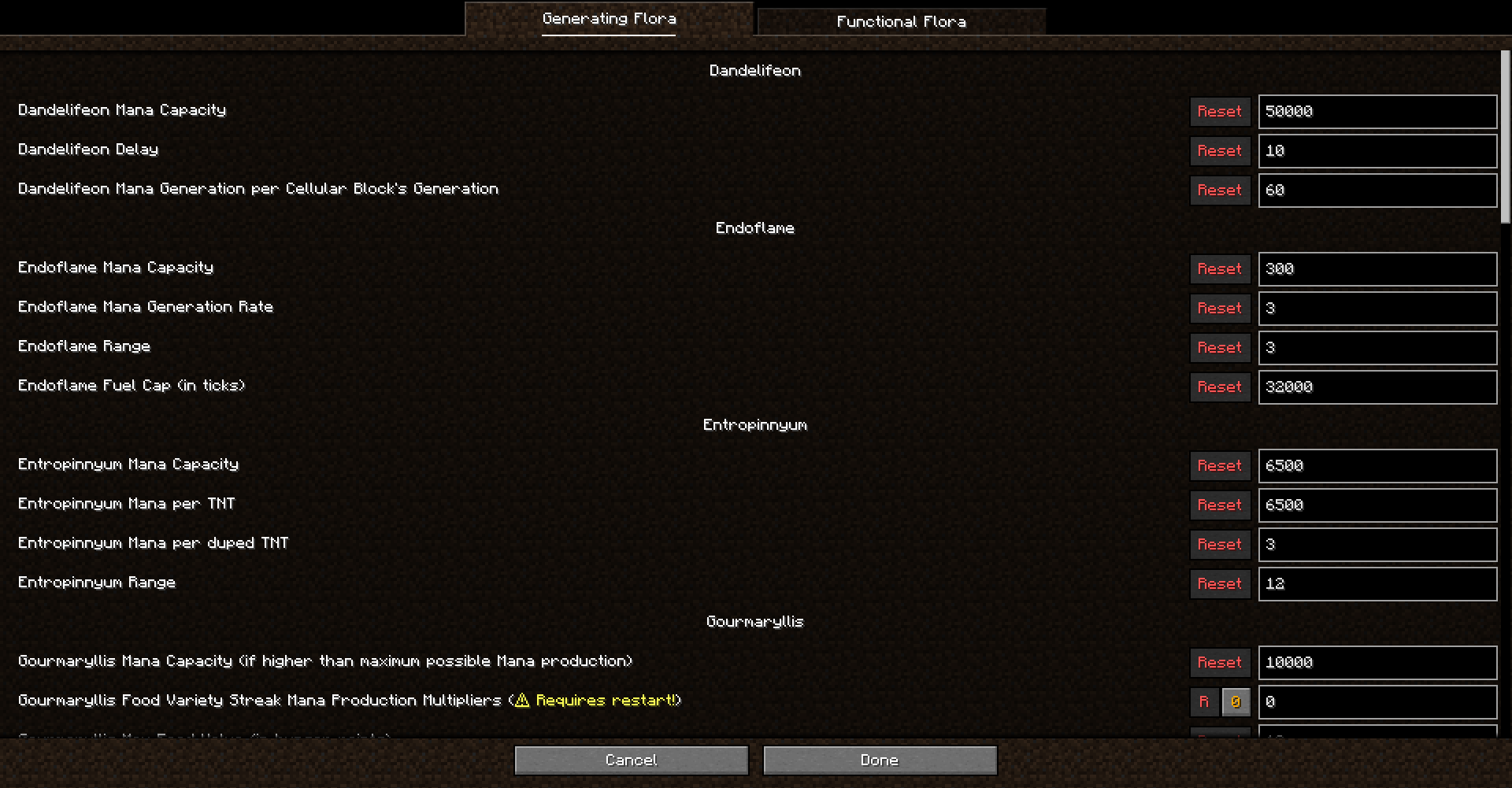 Botania Configurator