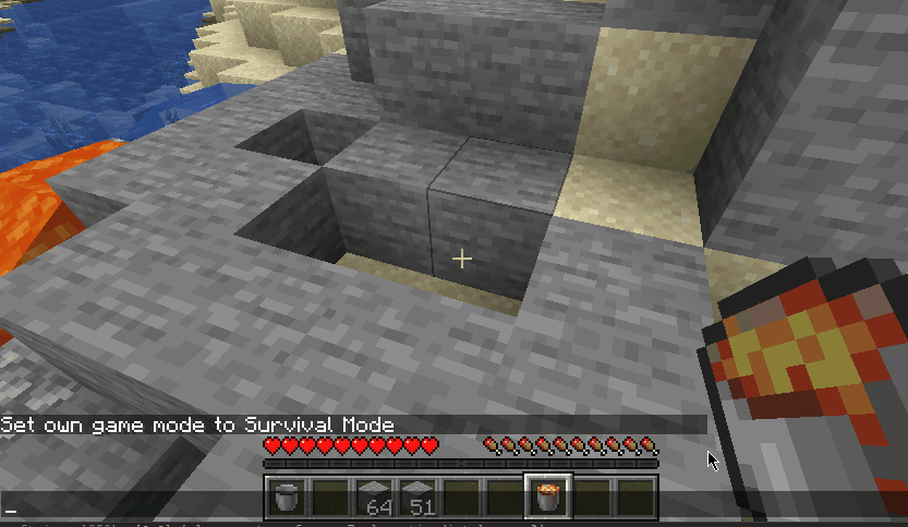 Cannot Build over Lava Source blocks