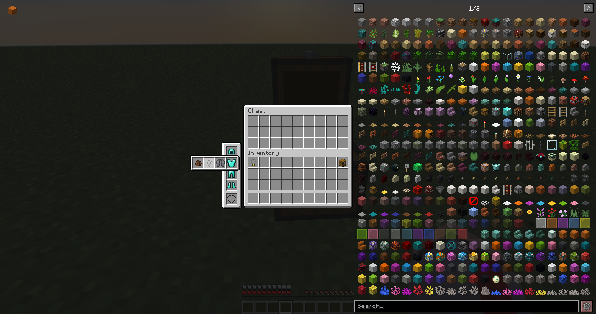 conveniently placed armor slots