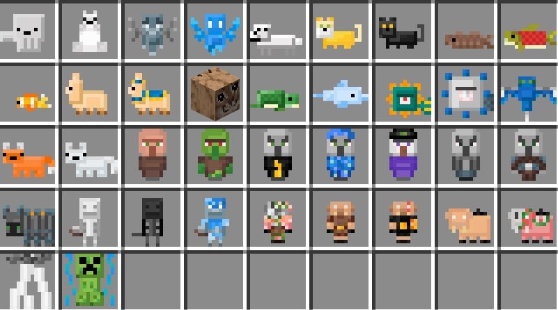 Craftable animals