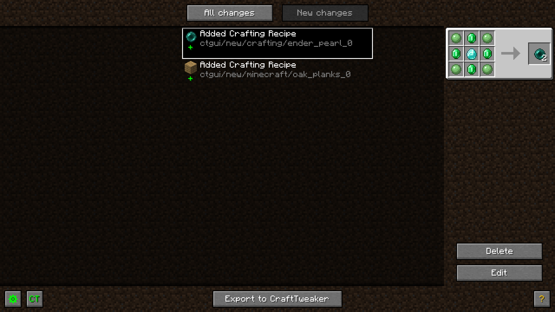 CraftTweaker GUI