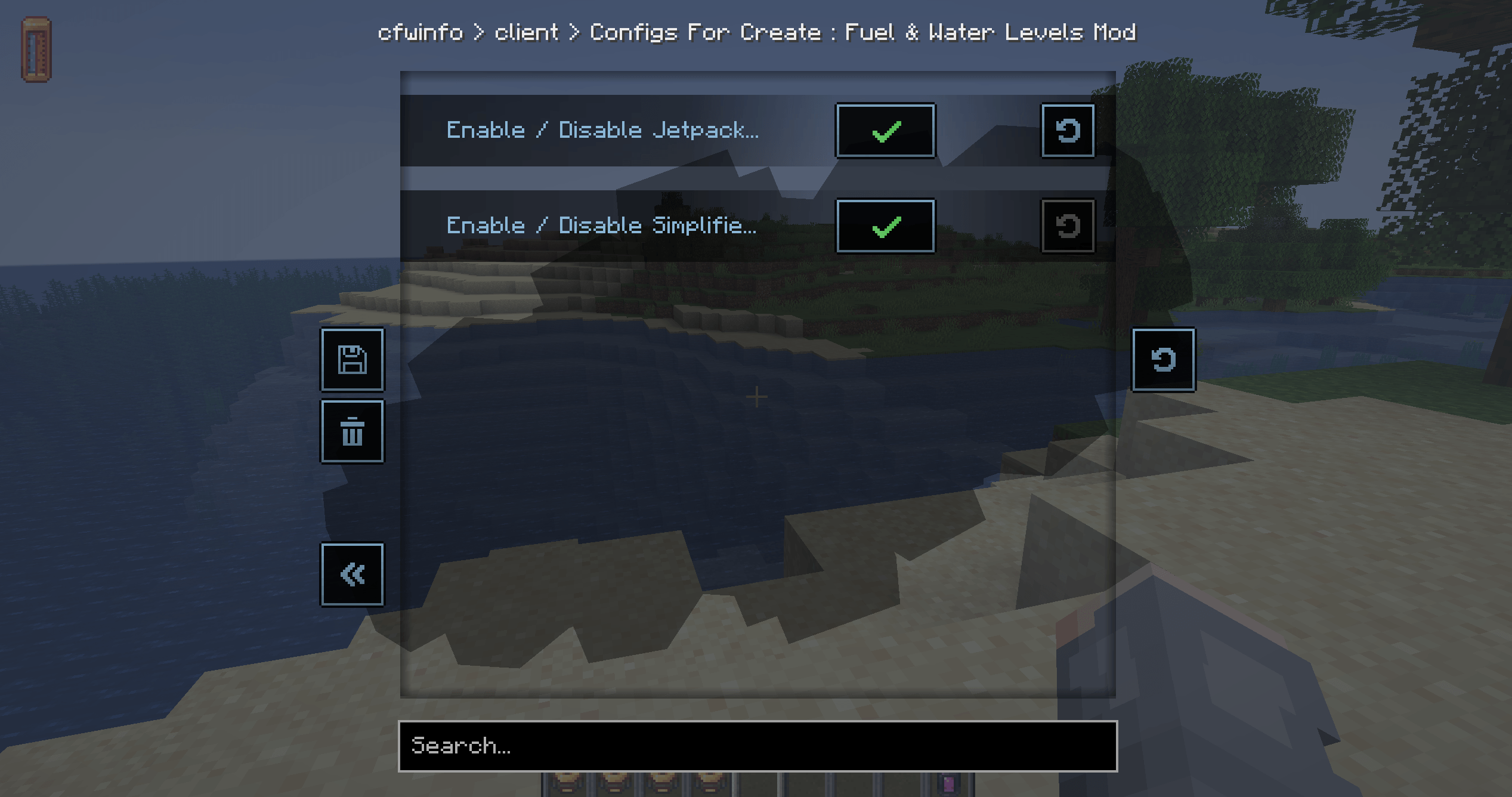 Create: Fuel & Water Information