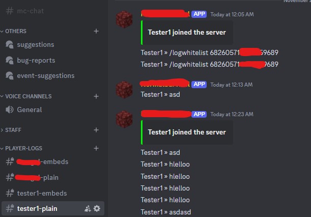 DiscordSRV-Player-Chat-Logs