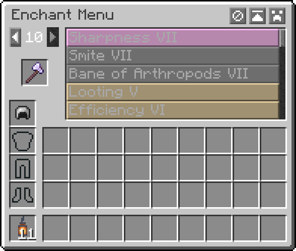 Enchant Menu