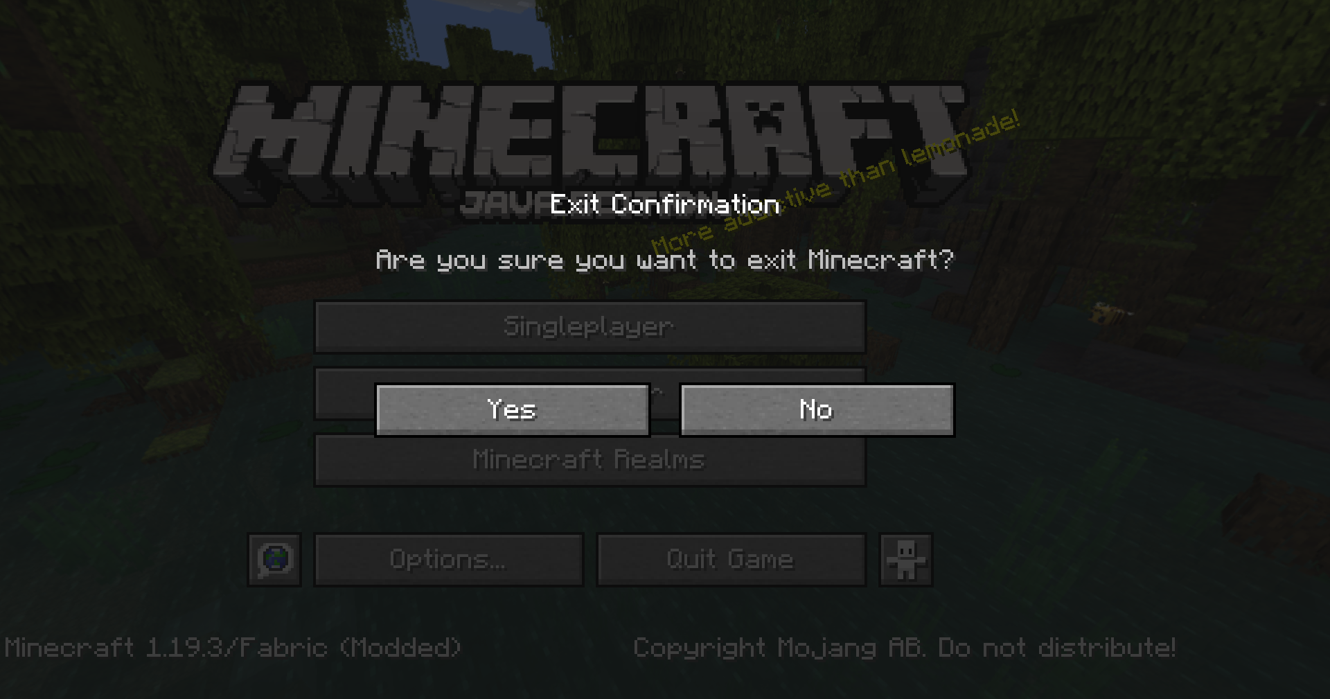 Exit Confirmation