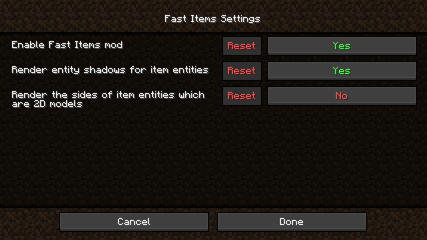 Fast Items