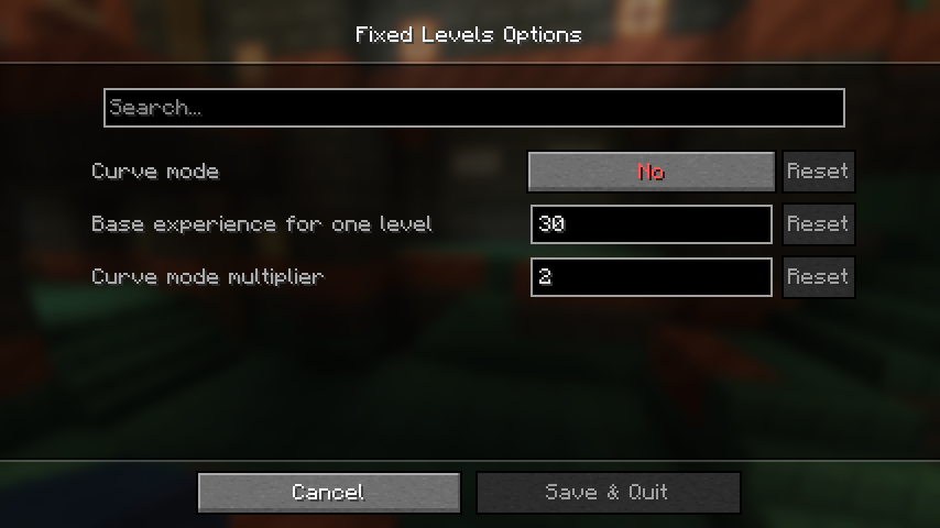 Fixed Levels