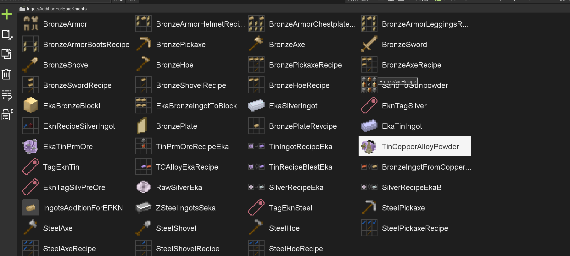 Ingots Addition for Epic Knights