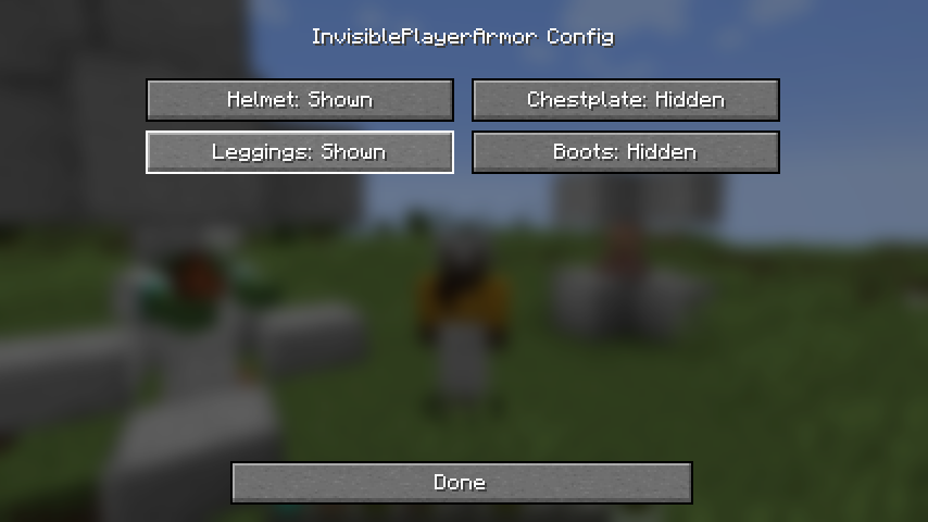 Invisible Player Armor