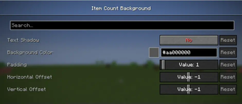 Item Count Background