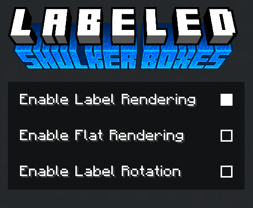 Labeled Shulker Boxes