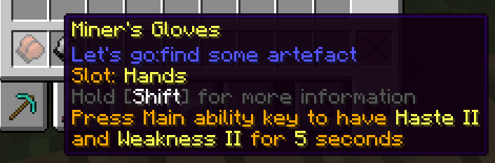 Let's go:Find some artifacts