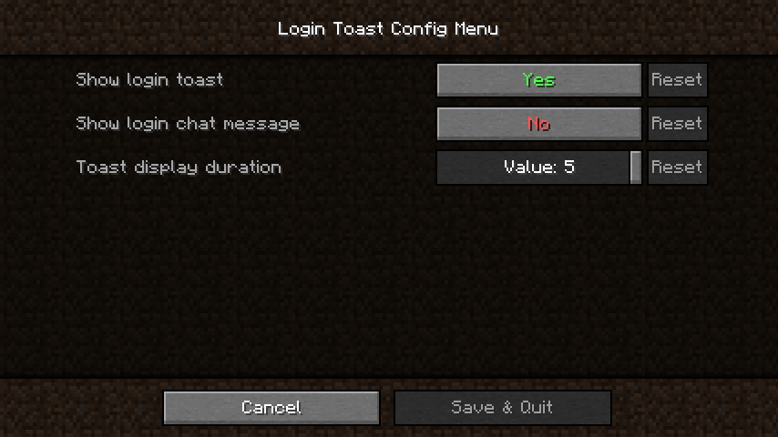 Login Toast