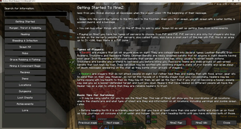 MineZ Help Menu