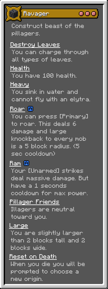 Mobs Origins