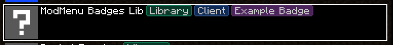 ModMenu Badges Lib