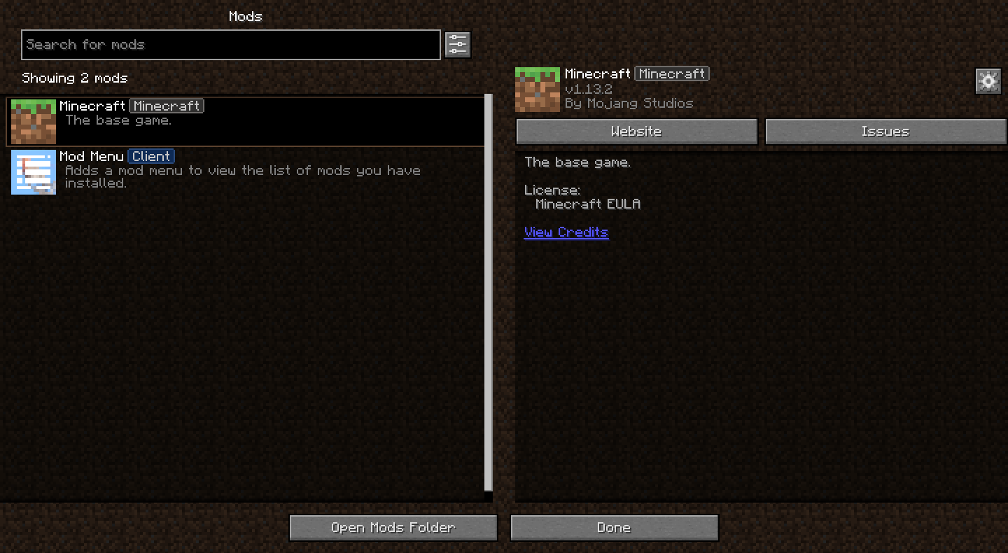 Mod Menu Ornithe