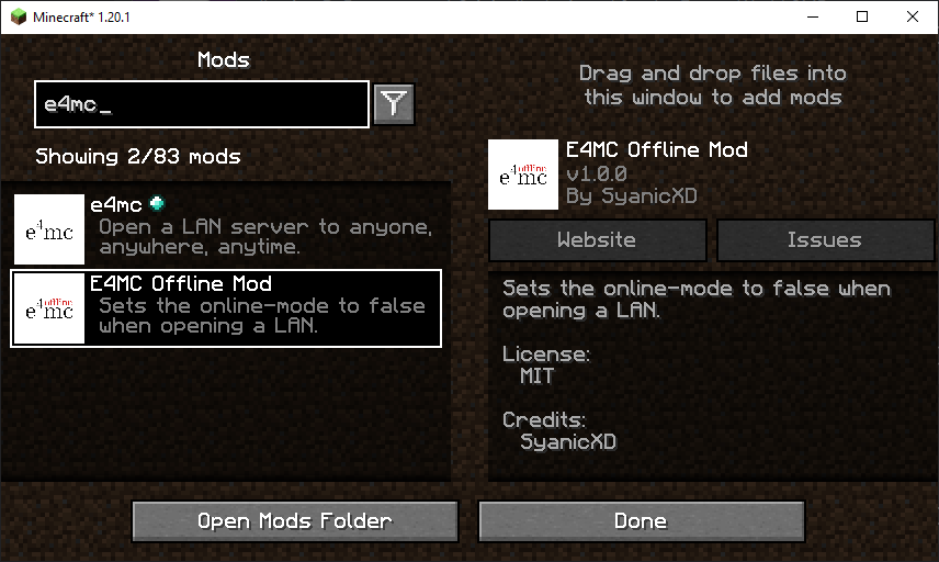 offline e4mc