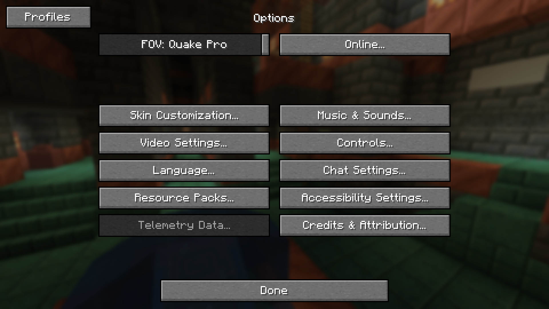 Options Profiles