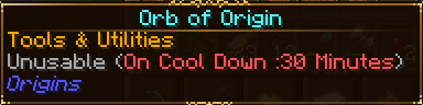 Orb Of Origin Cooldown