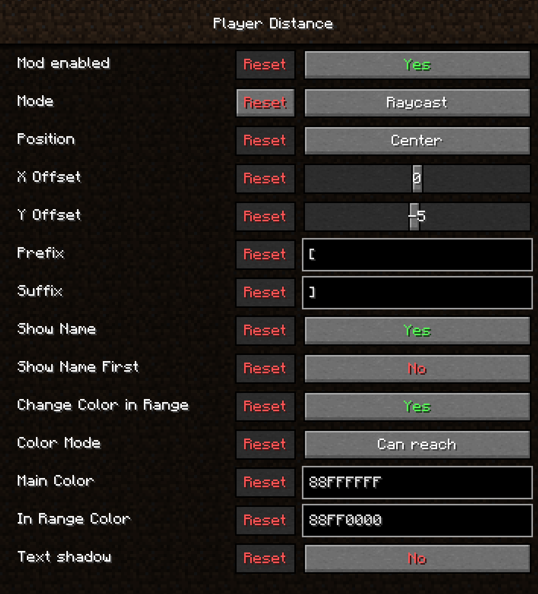 Player Distance Display