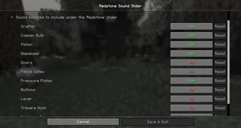 Redstone Sound Slider