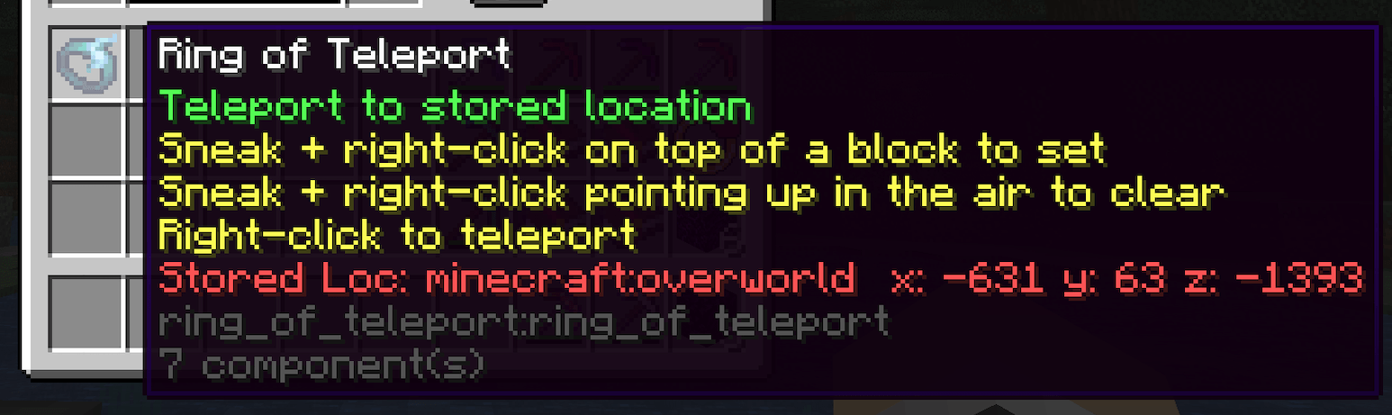 Ring Of Teleport [FABRIC]