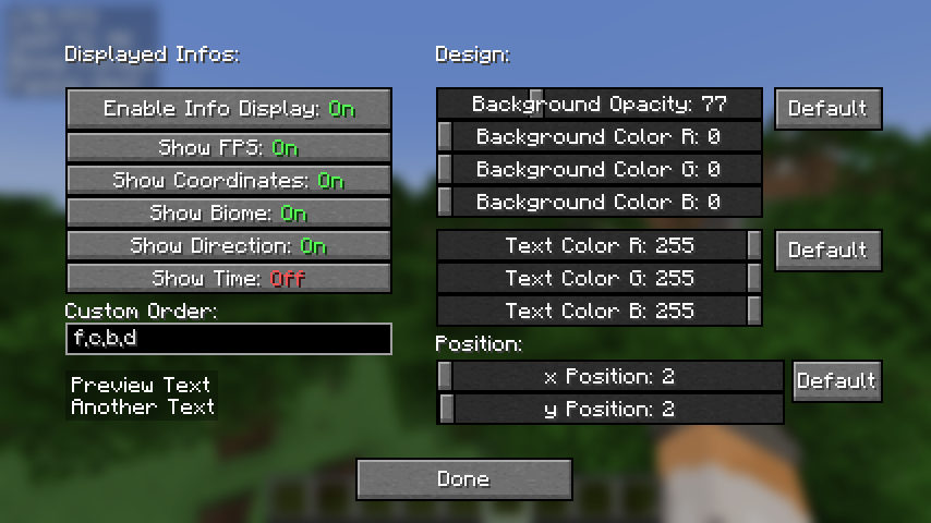 Simple Info Display
