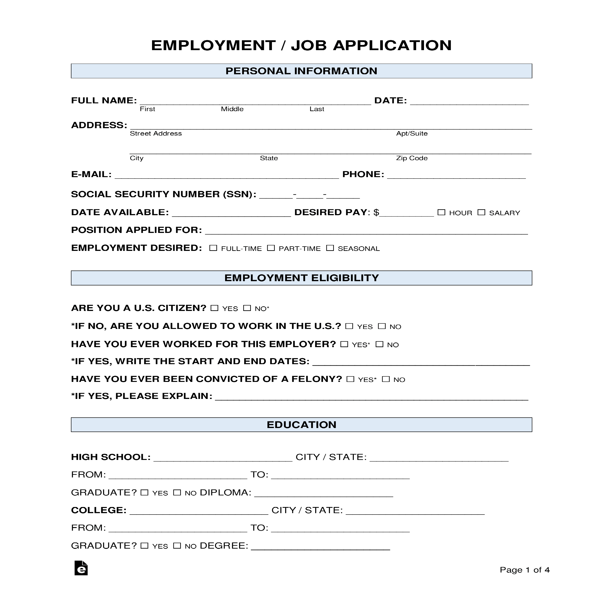 The Job application dweller