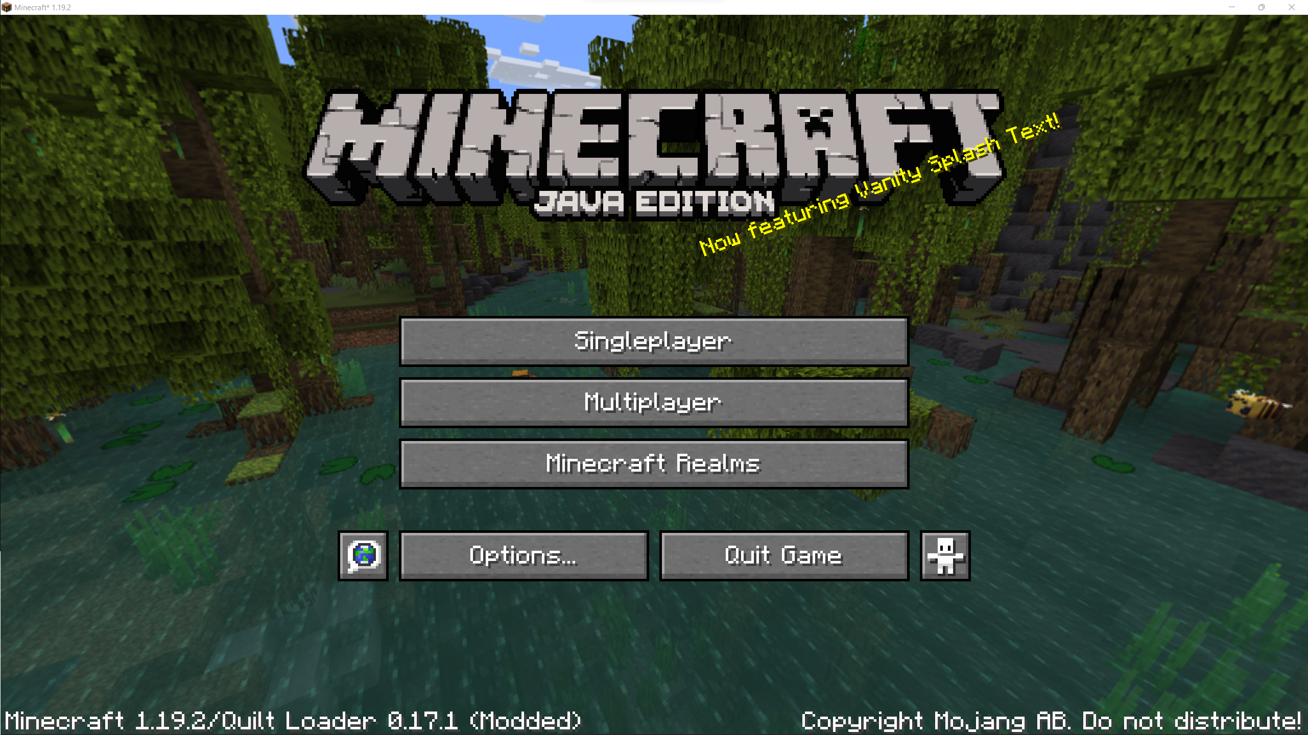 Vanity Splash Text