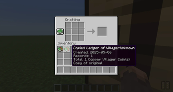 Bookkeeping for Villager Coin (Receipts & Ledgers)