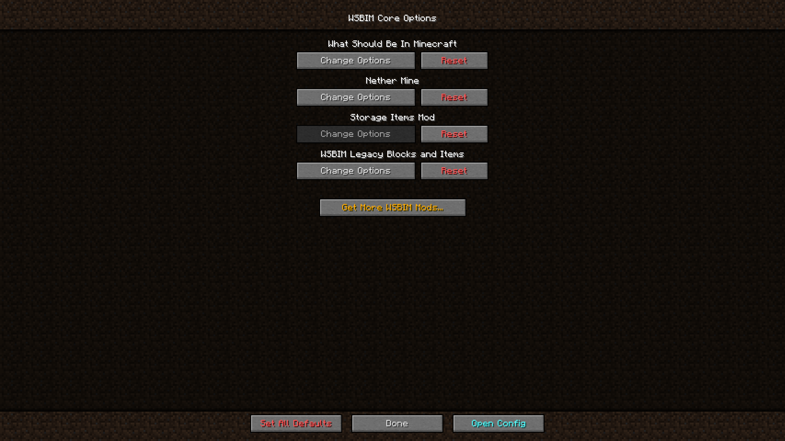 What Should Be in MC (WSBIM)